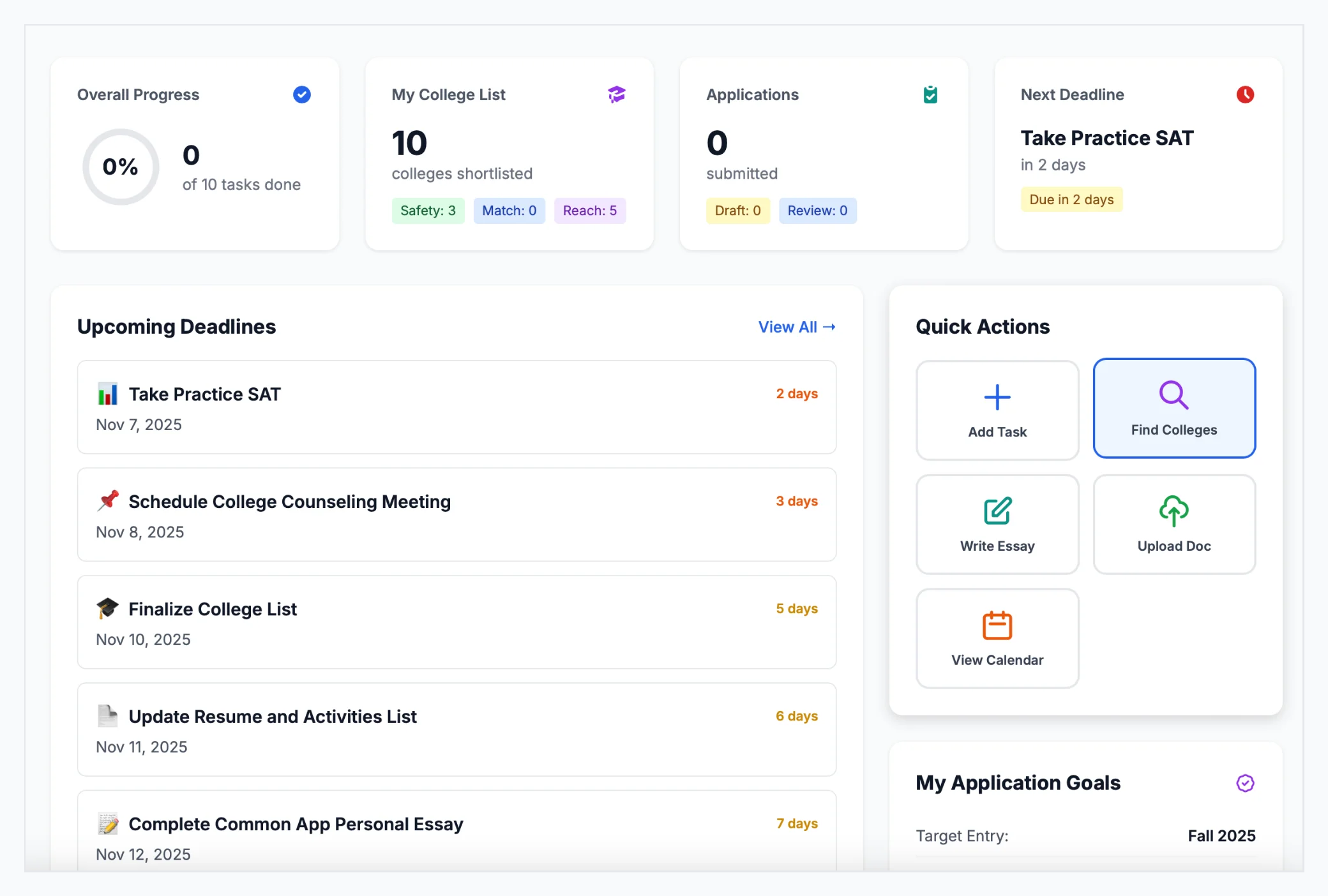 Automatic task reminders for students