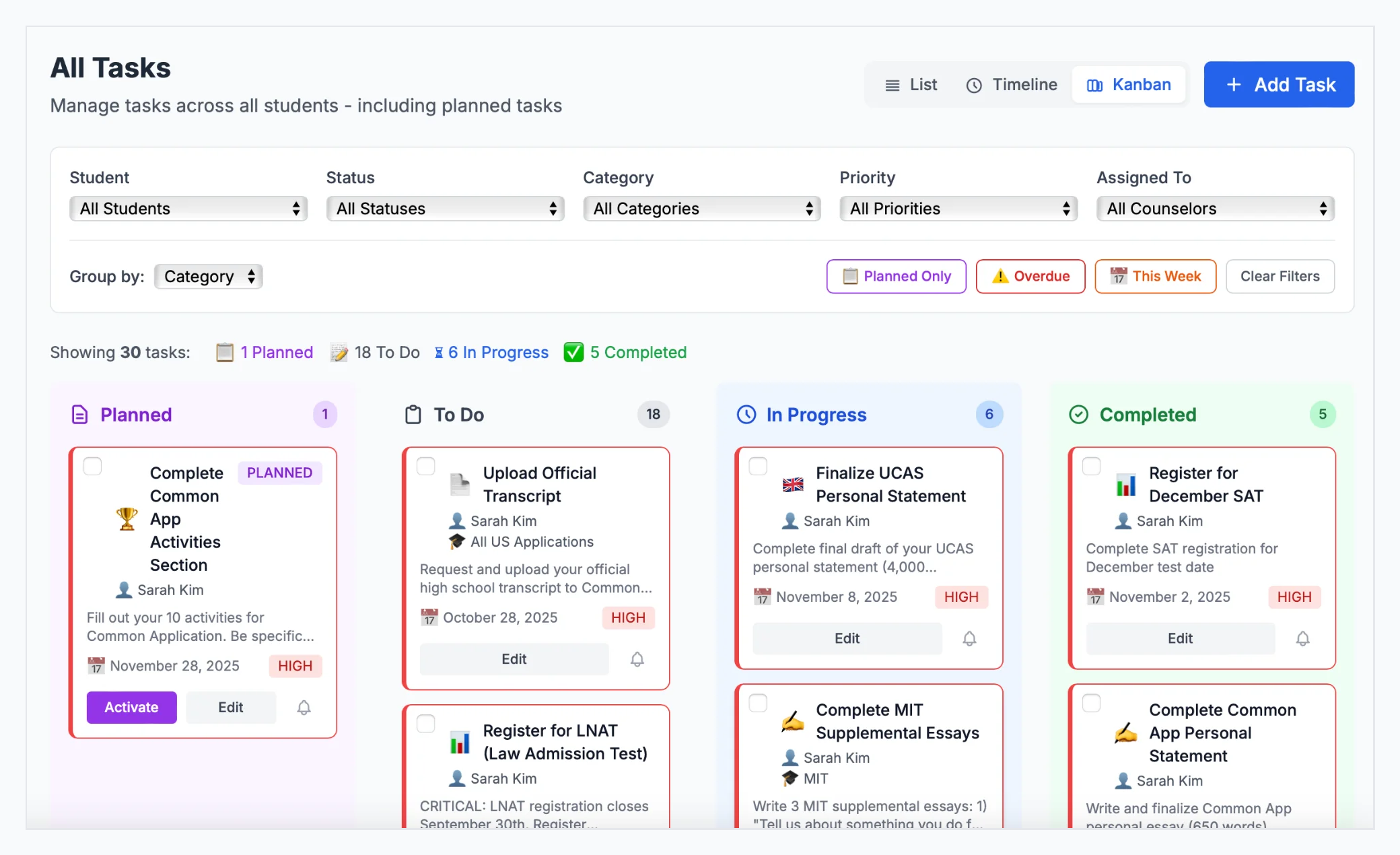 Task management and roadmap generator dashboard